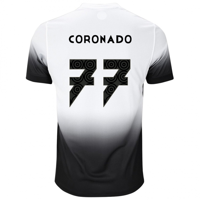 Herren Igor Coronado #77 Weiß Schwarz Heimtrikot Trikot 2024/25 T-Shirt