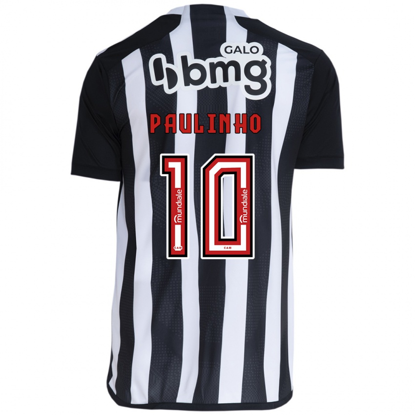 Herren Paulinho #10 Weiß Schwarz Heimtrikot Trikot 2024/25 T-Shirt