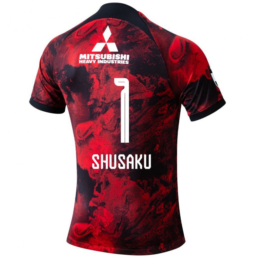 Herren Shusaku Nishikawa #1 Rot Schwarz Heimtrikot Trikot 2024/25 T-Shirt