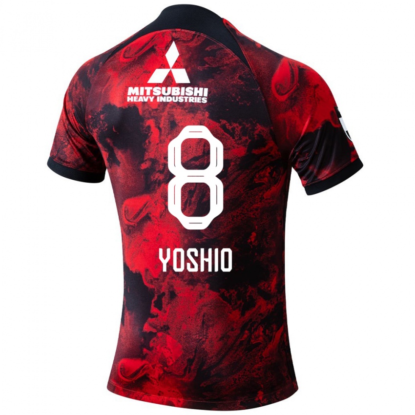 Herren Yoshio Koizumi #8 Rot Schwarz Heimtrikot Trikot 2024/25 T-Shirt