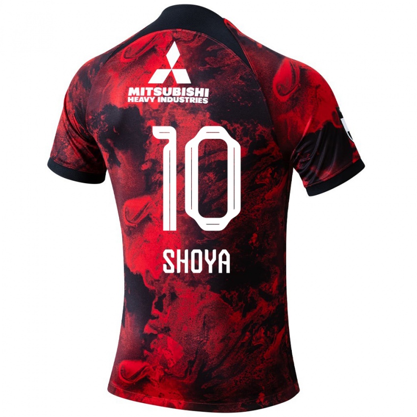 Herren Shoya Nakajima #10 Rot Schwarz Heimtrikot Trikot 2024/25 T-Shirt