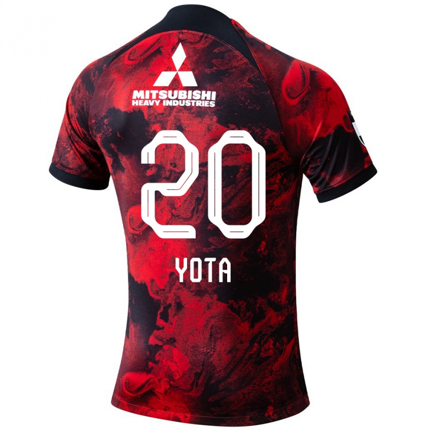 Herren Yota Sato #20 Rot Schwarz Heimtrikot Trikot 2024/25 T-Shirt