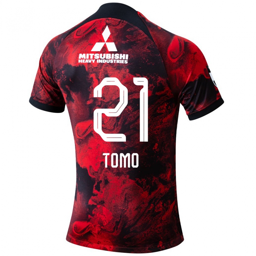 Herren Tomoaki Okubo #21 Rot Schwarz Heimtrikot Trikot 2024/25 T-Shirt