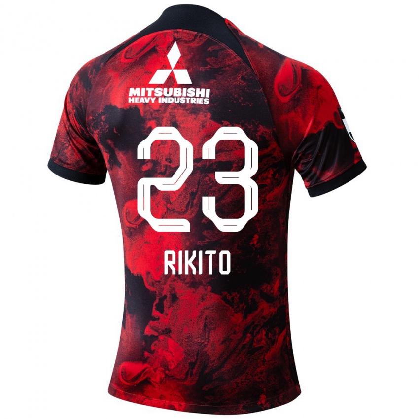 Herren Rikito Inoue #23 Rot Schwarz Heimtrikot Trikot 2024/25 T-Shirt