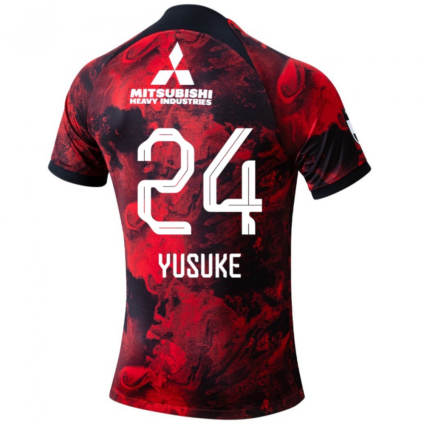 Herren Yusuke Matsuo #24 Rot Schwarz Heimtrikot Trikot 2024/25 T-Shirt