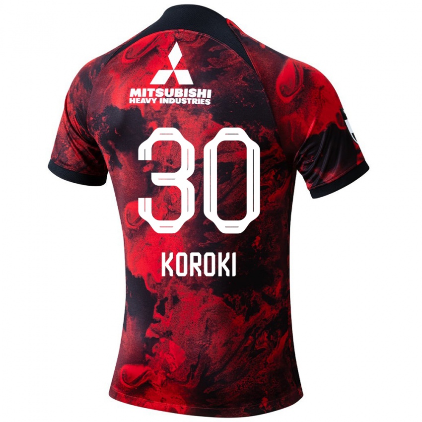 Herren Shinzo Koroki #30 Rot Schwarz Heimtrikot Trikot 2024/25 T-Shirt