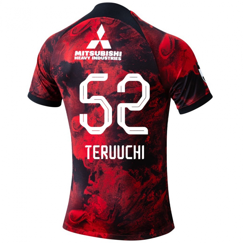 Herren Toshikazu Teruuchi #52 Rot Schwarz Heimtrikot Trikot 2024/25 T-Shirt