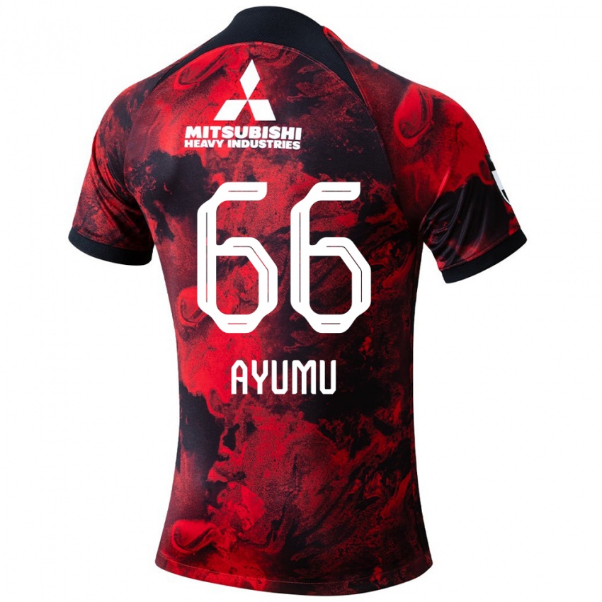 Herren Ayumu Ohata #66 Rot Schwarz Heimtrikot Trikot 2024/25 T-Shirt