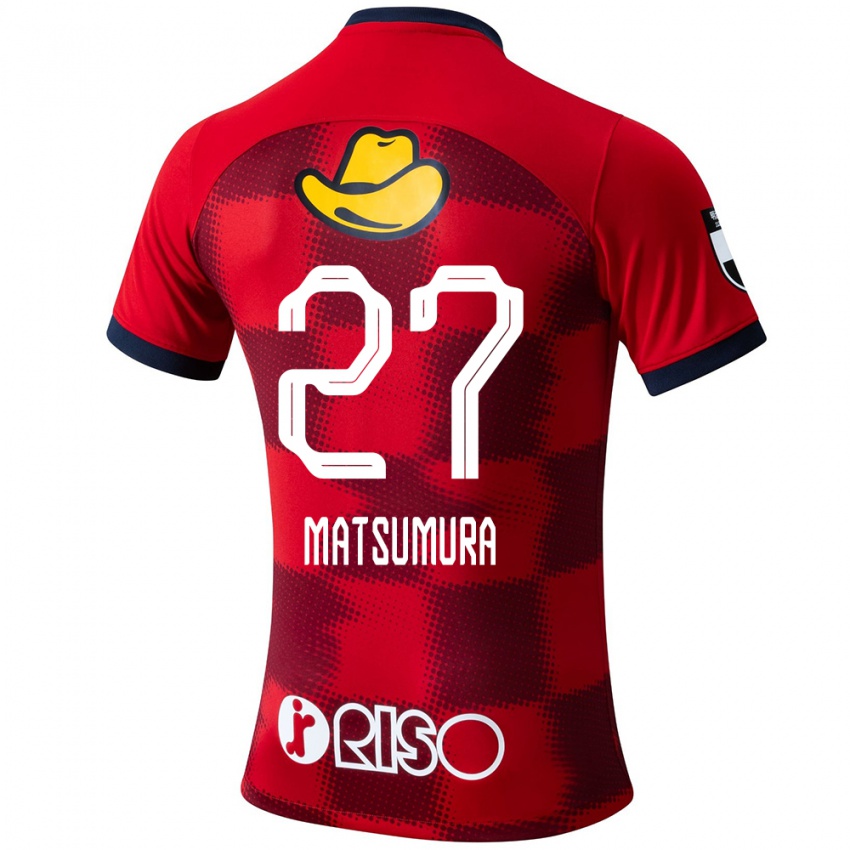 Herren Yuta Matsumura #27 Rot Blau Weiß Heimtrikot Trikot 2024/25 T-Shirt