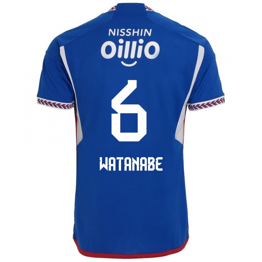 Herren Kota Watanabe #6 Blau Weiß Rot Heimtrikot Trikot 2024/25 T-Shirt