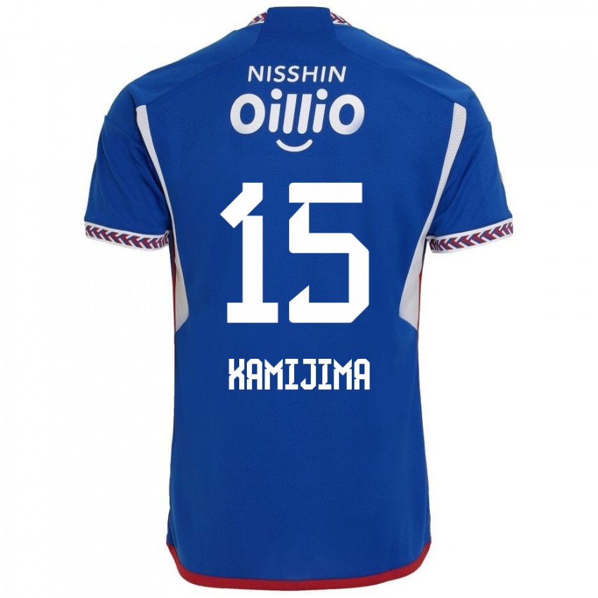 Herren Takumi Kamijima #15 Blau Weiß Rot Heimtrikot Trikot 2024/25 T-Shirt