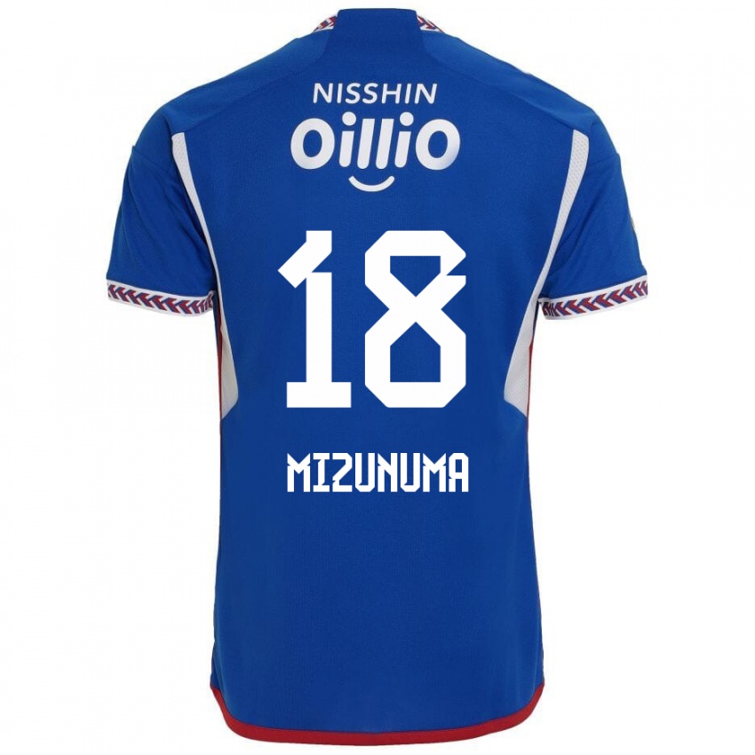 Herren Kota Mizunuma #18 Blau Weiß Rot Heimtrikot Trikot 2024/25 T-Shirt