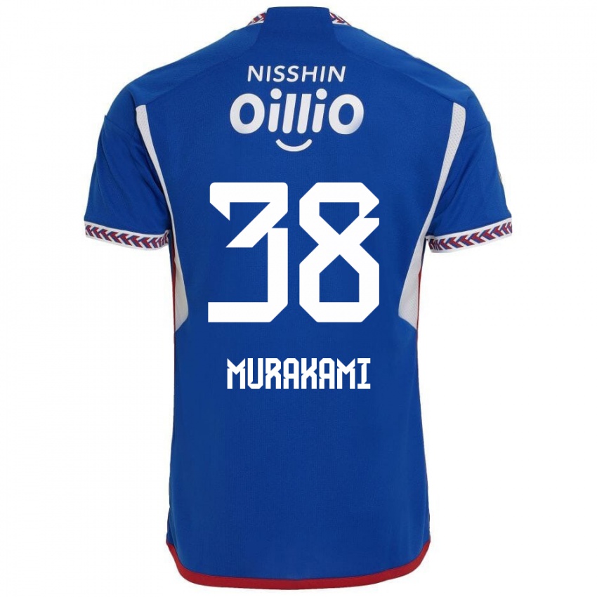 Herren Yuhi Murakami #38 Blau Weiß Rot Heimtrikot Trikot 2024/25 T-Shirt