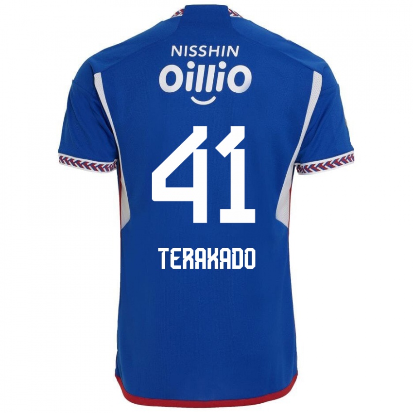 Herren Riku Terakado #41 Blau Weiß Rot Heimtrikot Trikot 2024/25 T-Shirt