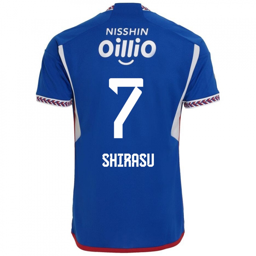 Herren Kento Shirasu #7 Blau Weiß Rot Heimtrikot Trikot 2024/25 T-Shirt