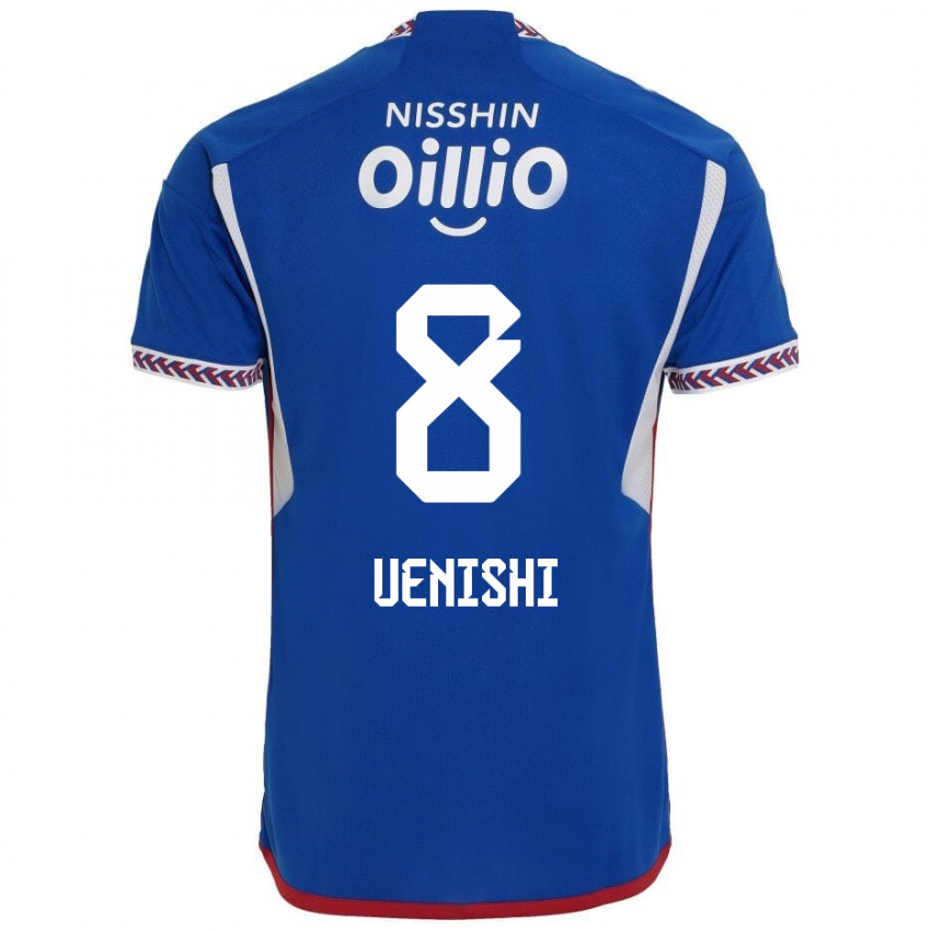 Herren Haruki Uenishi #8 Blau Weiß Rot Heimtrikot Trikot 2024/25 T-Shirt