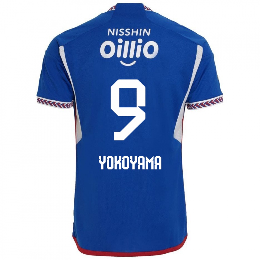 Herren Shunsuke Yokoyama #9 Blau Weiß Rot Heimtrikot Trikot 2024/25 T-Shirt