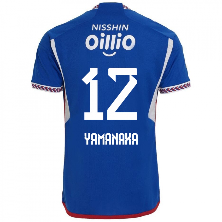 Herren Yuki Yamanaka #12 Blau Weiß Rot Heimtrikot Trikot 2024/25 T-Shirt