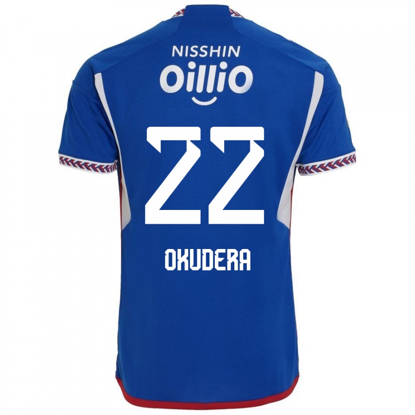 Herren Minato Okudera #22 Blau Weiß Rot Heimtrikot Trikot 2024/25 T-Shirt