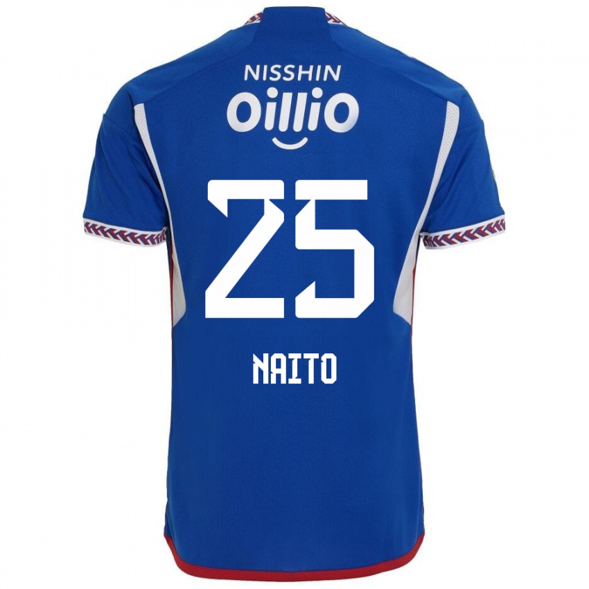 Herren Kiyomu Naito #25 Blau Weiß Rot Heimtrikot Trikot 2024/25 T-Shirt