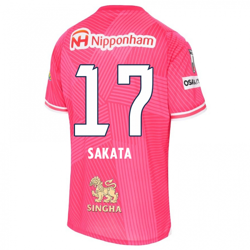 Herren Reiya Sakata #17 Rosa Weiß Heimtrikot Trikot 2024/25 T-Shirt