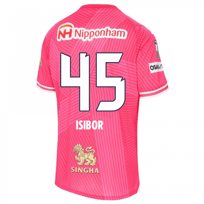 Herren Ken Isibor #45 Rosa Weiß Heimtrikot Trikot 2024/25 T-Shirt