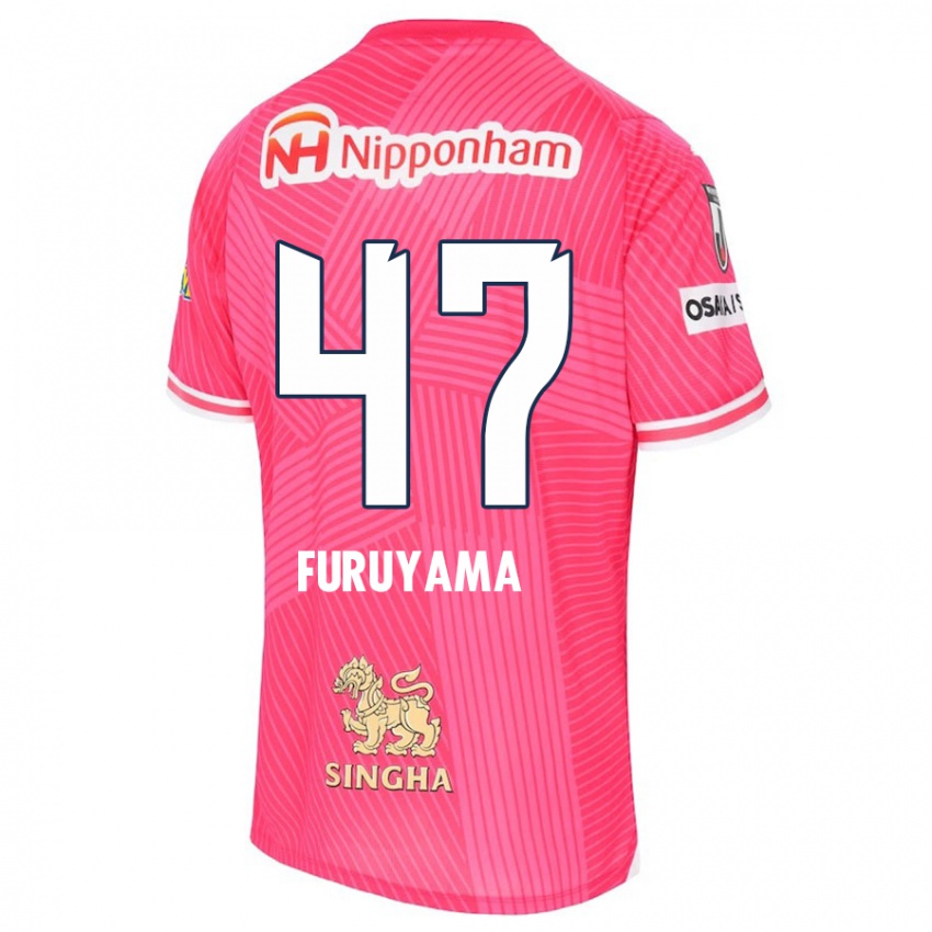 Herren Kengo Furuyama #47 Rosa Weiß Heimtrikot Trikot 2024/25 T-Shirt