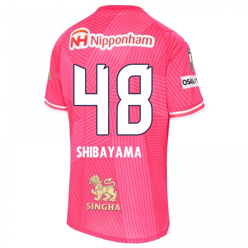 Herren Masaya Shibayama #48 Rosa Weiß Heimtrikot Trikot 2024/25 T-Shirt