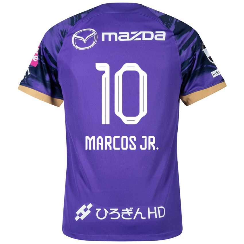 Herren Marcos Junior #10 Lila Weiß Heimtrikot Trikot 2024/25 T-Shirt