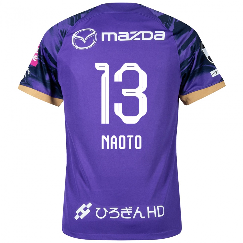 Herren Naoto Arai #13 Lila Weiß Heimtrikot Trikot 2024/25 T-Shirt