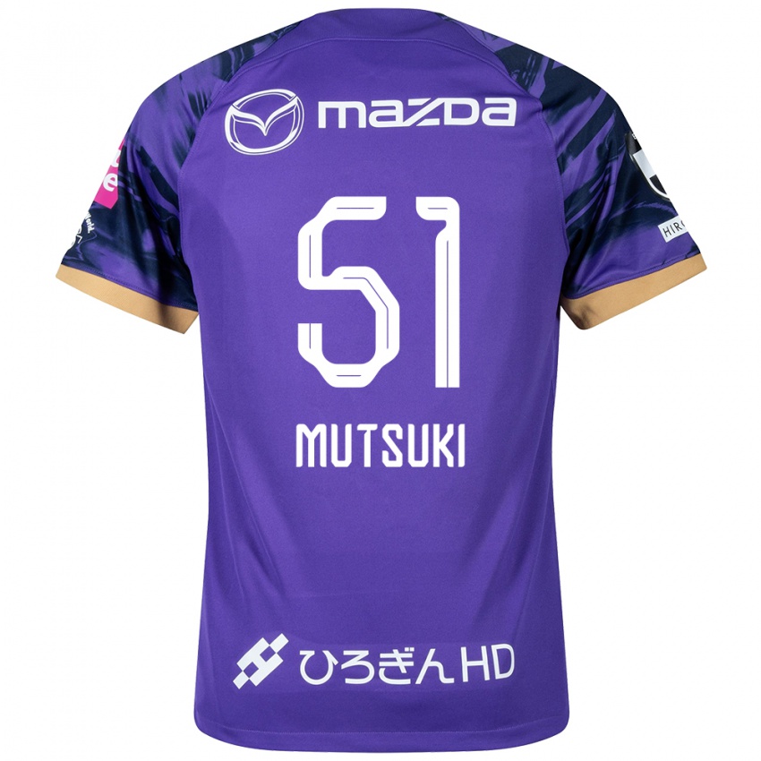 Herren Mutsuki Kato #51 Lila Weiß Heimtrikot Trikot 2024/25 T-Shirt