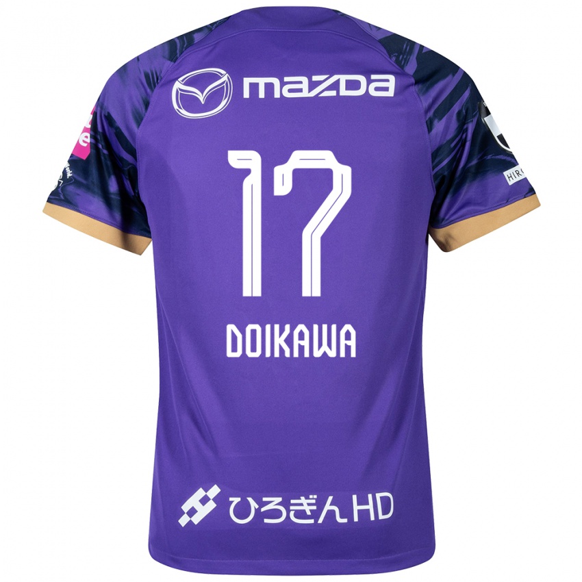 Herren Haruto Doikawa #17 Lila Weiß Heimtrikot Trikot 2024/25 T-Shirt