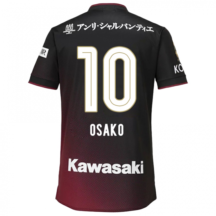 Herren Yuya Osako #10 Schwarz Rot Heimtrikot Trikot 2024/25 T-Shirt