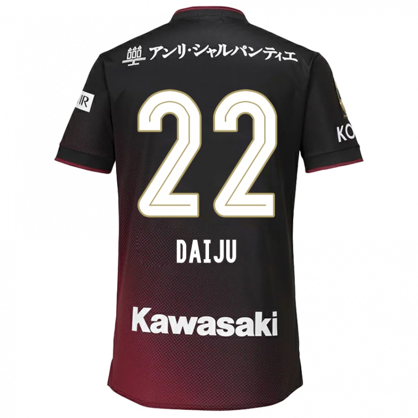 Herren Daiju Sasaki #22 Schwarz Rot Heimtrikot Trikot 2024/25 T-Shirt