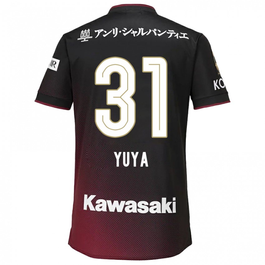 Herren Yuya Nakasaka #31 Schwarz Rot Heimtrikot Trikot 2024/25 T-Shirt