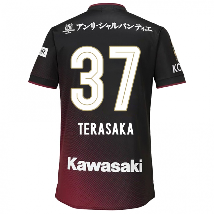 Herren Shogo Terasaka #37 Schwarz Rot Heimtrikot Trikot 2024/25 T-Shirt