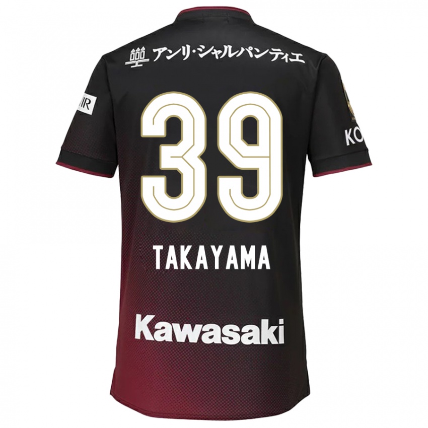 Herren Shioki Takayama #39 Schwarz Rot Heimtrikot Trikot 2024/25 T-Shirt