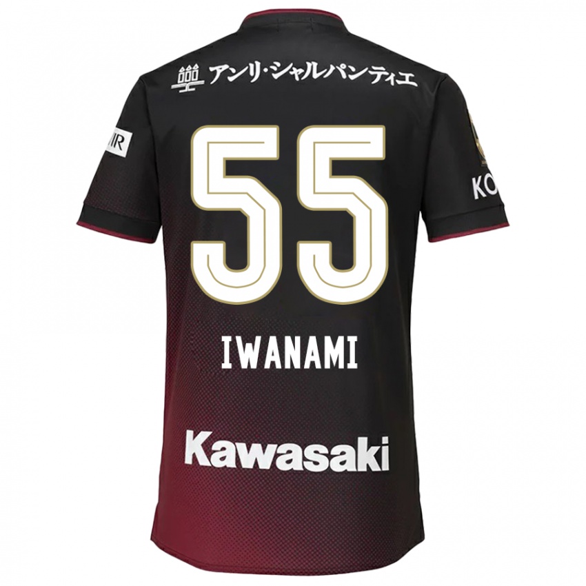 Herren Takuya Iwanami #55 Schwarz Rot Heimtrikot Trikot 2024/25 T-Shirt