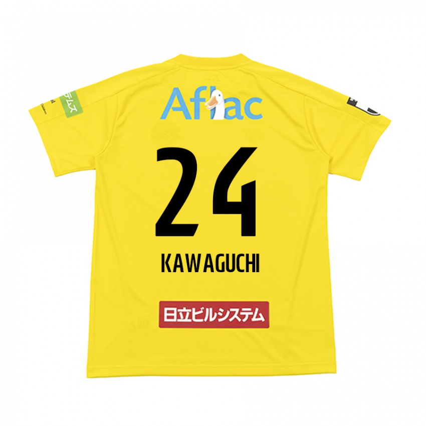 Herren Naoki Kawaguchi #24 Gelb Schwarz Heimtrikot Trikot 2024/25 T-Shirt