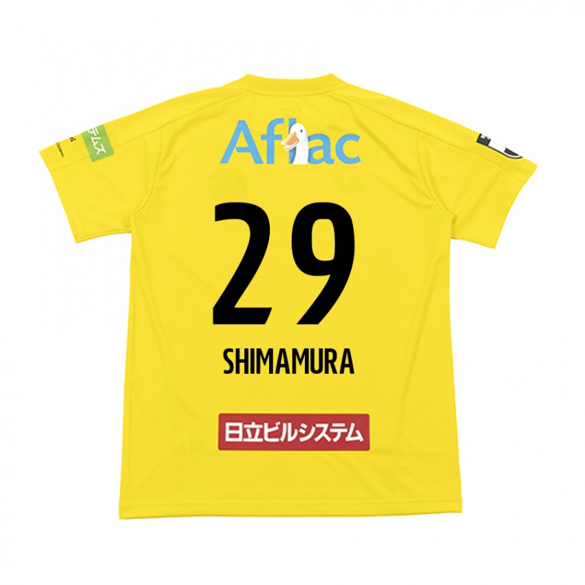 Herren Takuya Shimamura #29 Gelb Schwarz Heimtrikot Trikot 2024/25 T-Shirt