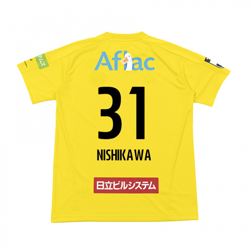 Herren Genki Nishikawa #31 Gelb Schwarz Heimtrikot Trikot 2024/25 T-Shirt