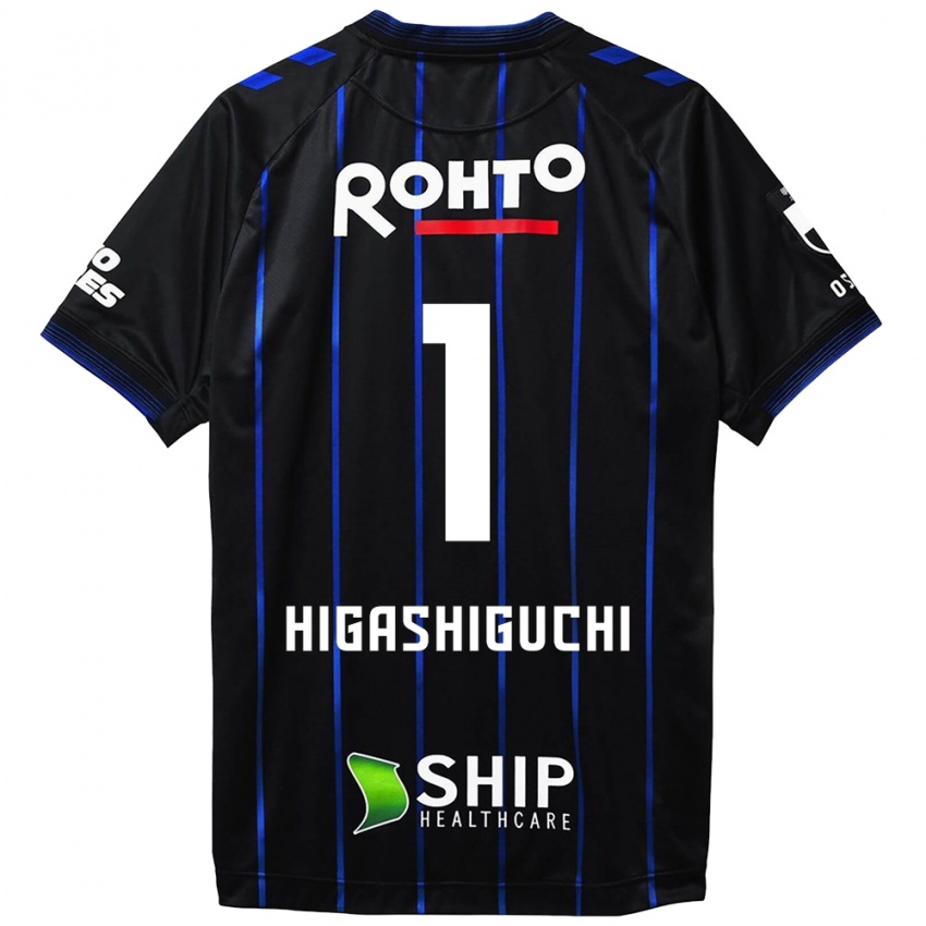 Herren Masaaki Higashiguchi #1 Schwarz Blau Heimtrikot Trikot 2024/25 T-Shirt