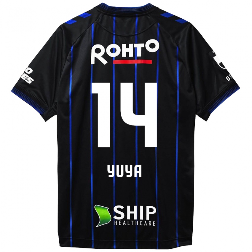 Herren Yuya Fukuda #14 Schwarz Blau Heimtrikot Trikot 2024/25 T-Shirt