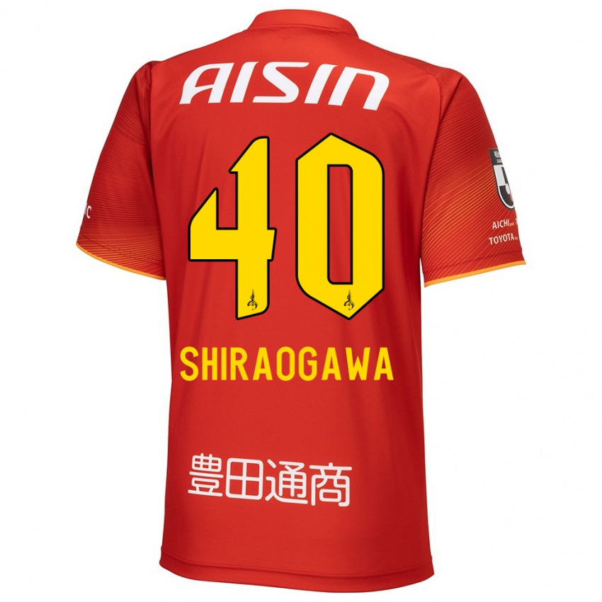 Herren Rekuto Shiraogawa #40 Rot Weiß Gelb Heimtrikot Trikot 2024/25 T-Shirt