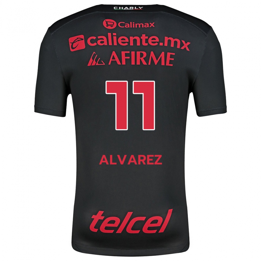 Herren Efraín Álvarez #11 Schwarz Rot Heimtrikot Trikot 2024/25 T-Shirt