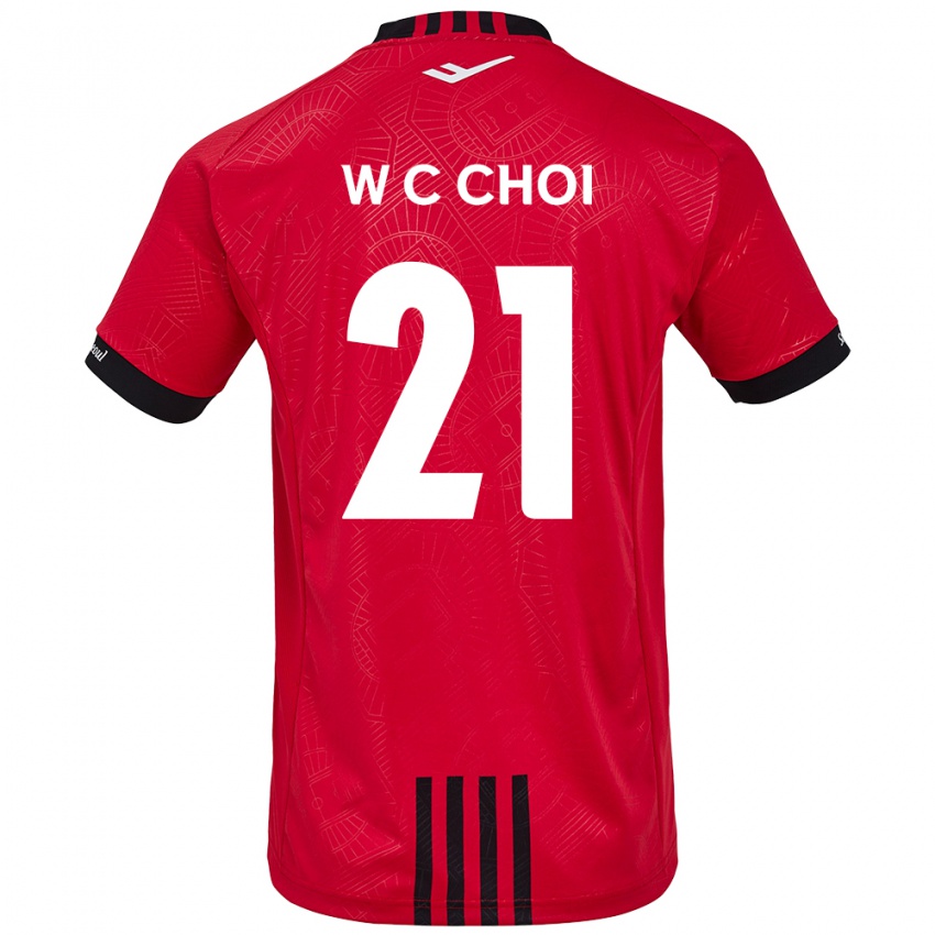 Herren Cheol-Won Choi #21 Rot Schwarz Heimtrikot Trikot 2024/25 T-Shirt