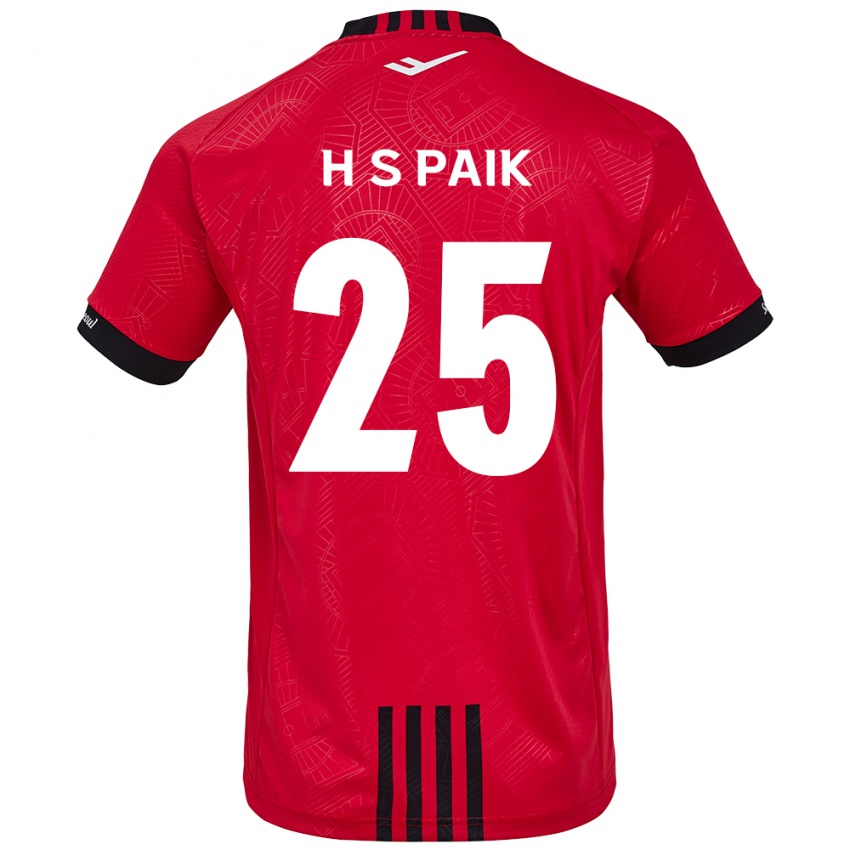 Herren Sang-Hoon Paik #25 Rot Schwarz Heimtrikot Trikot 2024/25 T-Shirt