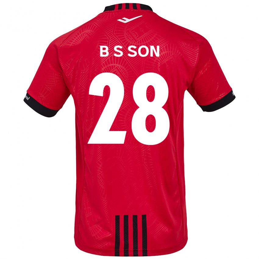 Herren Seung-Beom Son #28 Rot Schwarz Heimtrikot Trikot 2024/25 T-Shirt