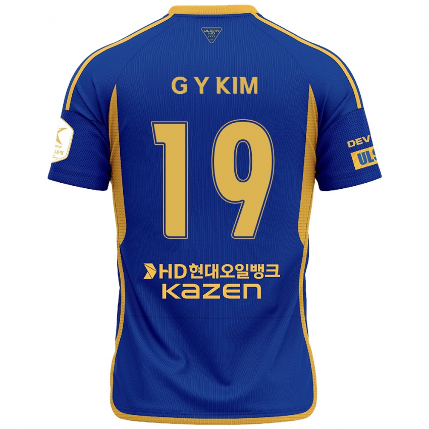 Herren Young-Gwon Kim #19 Blau Gelb Heimtrikot Trikot 2024/25 T-Shirt