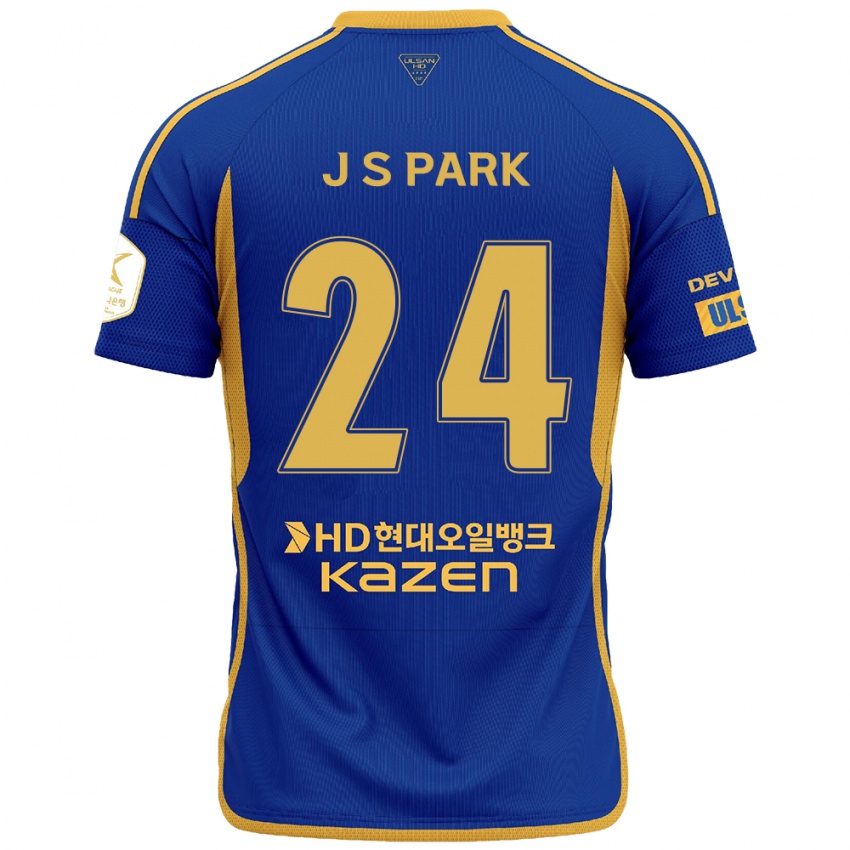 Herren Sang-Jun Park #24 Blau Gelb Heimtrikot Trikot 2024/25 T-Shirt